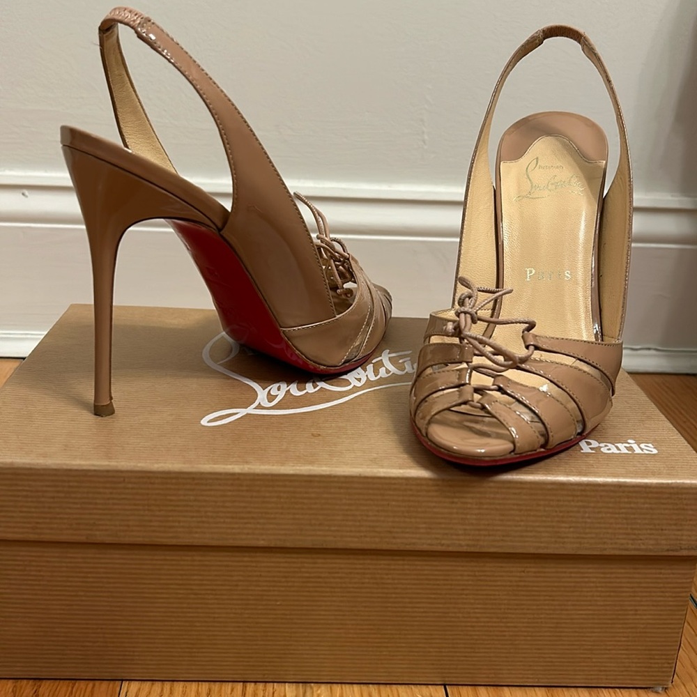 Corsetica 100 Patent NudeChristian Louboutin Heel